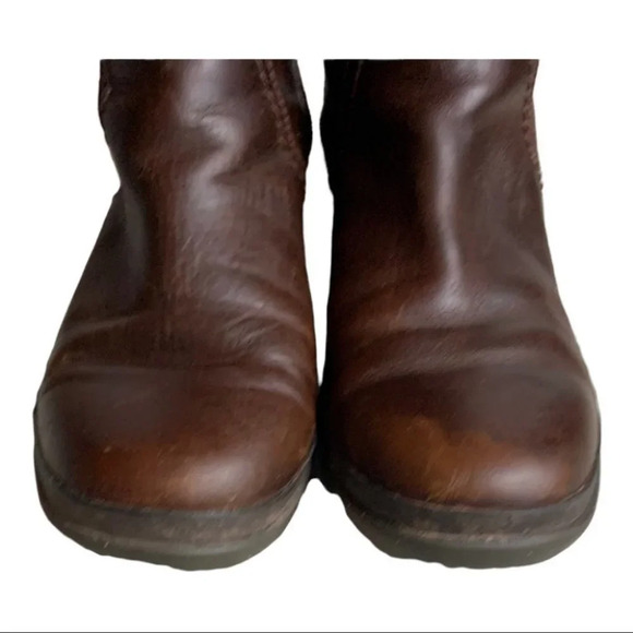 UGG Elsa Women's Waterproof Wool Blend/Leather Tall Boots Size 5 Chestnut Brown - Picture 5 of 14